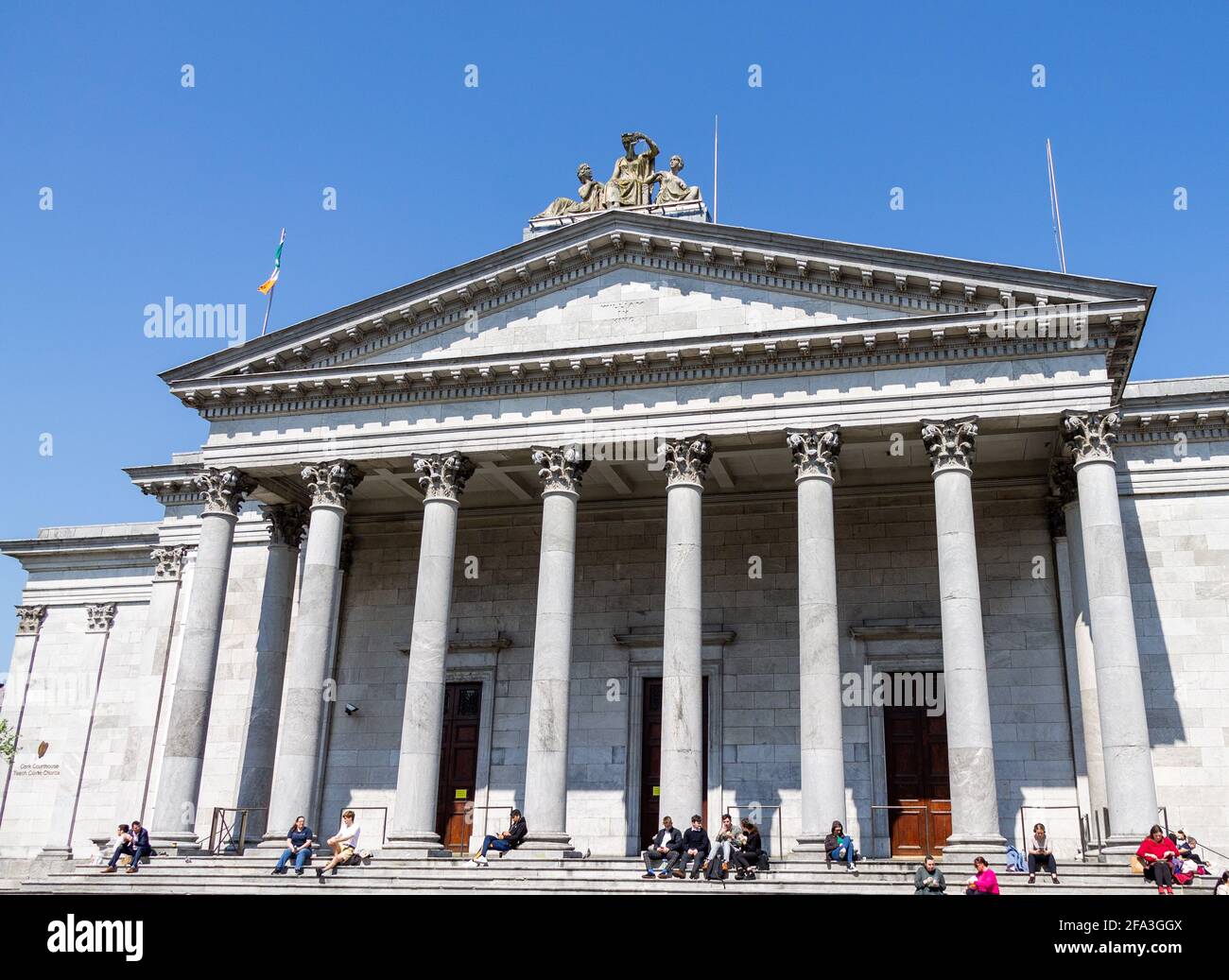 Palais de justice et palais de justice étapes Cork City Banque D'Images