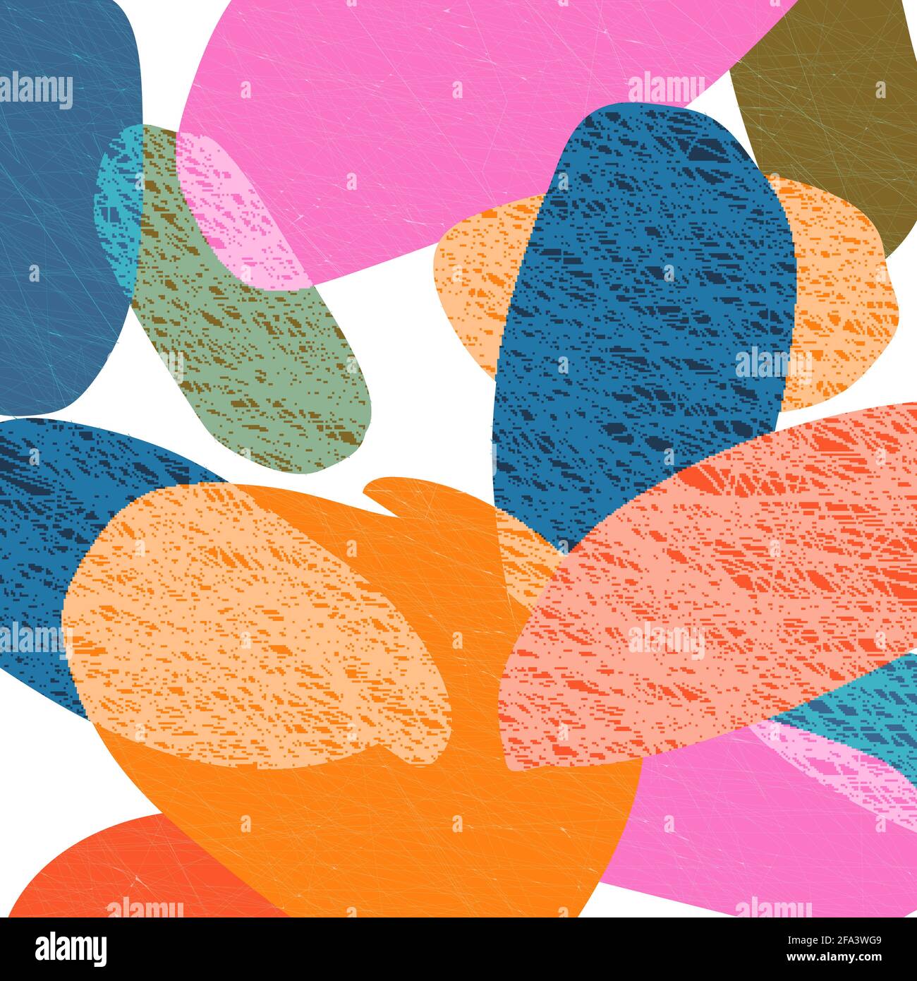 Peinture moderne abstraite. Effet aquarelle abstrait dessiné à la main. Texture d'art moderne. Formes géométriques au design contemporain. Illustration de Vecteur