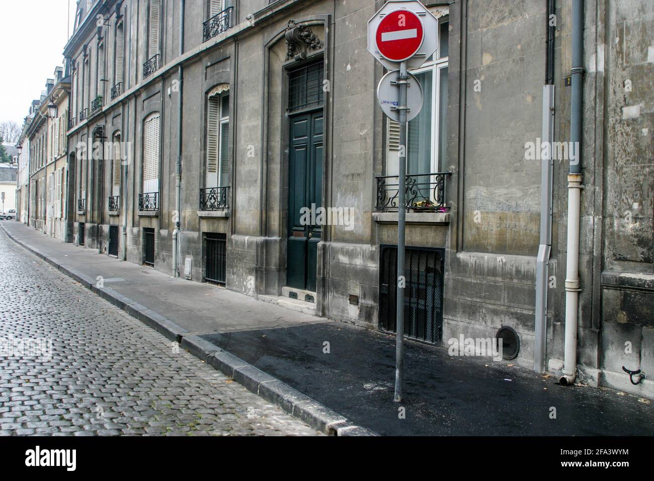 Vue sur la rue, Reims, France Banque D'Images