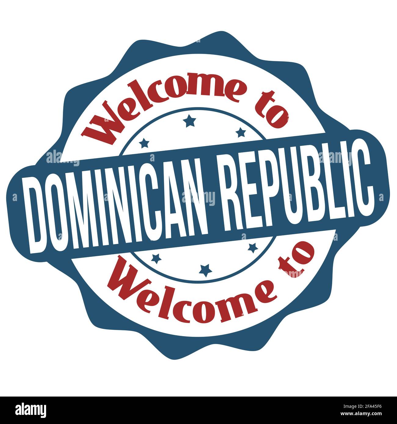 Bienvenue en République dominicaine grunge caoutchouc timbre sur fond blanc, illustration vectorielle Illustration de Vecteur