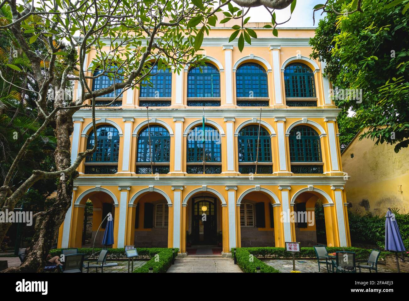 10 octobre 2019 : Bibliothèque Sir Robert Ho Tung à macao, chine. Le bâtiment a été construit avant 1894 et acheté par Sir Robert Ho Tung en 1918. Il Banque D'Images