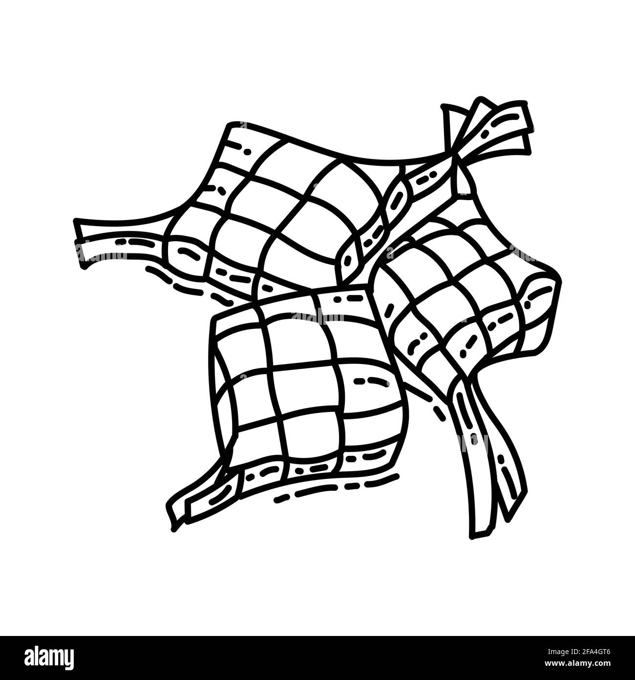 Ramadhan Mubarrok activité icône dessinée à la main Set Vector. Illustration de Vecteur