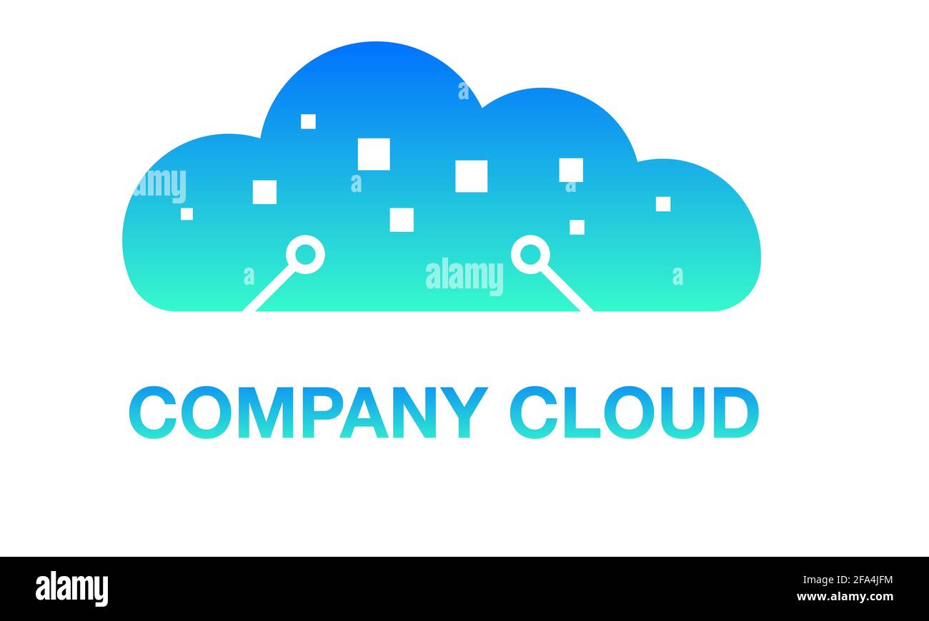 Concept de Cloud Computing. Illustration d'informations numériques dans un cloud. Banque D'Images