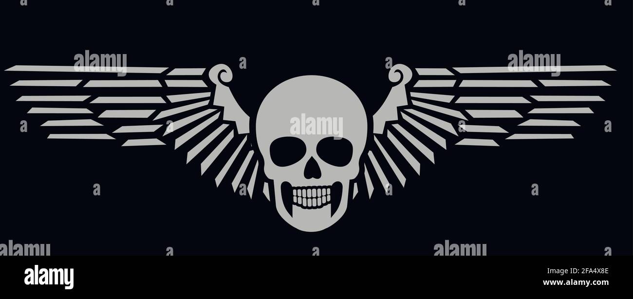 affiche militaire avec crâne et ailes, t-shirts grunge vintage design Illustration de Vecteur