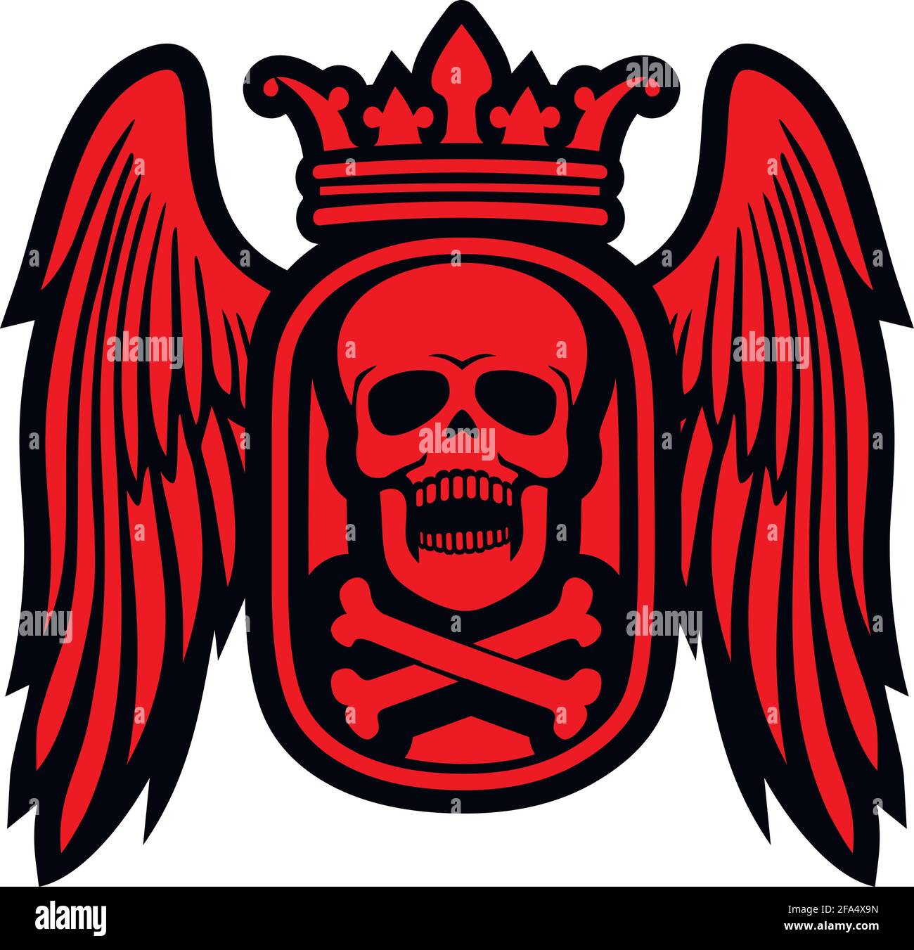 affiche militaire avec crâne et ailes, t-shirts grunge vintage design Illustration de Vecteur