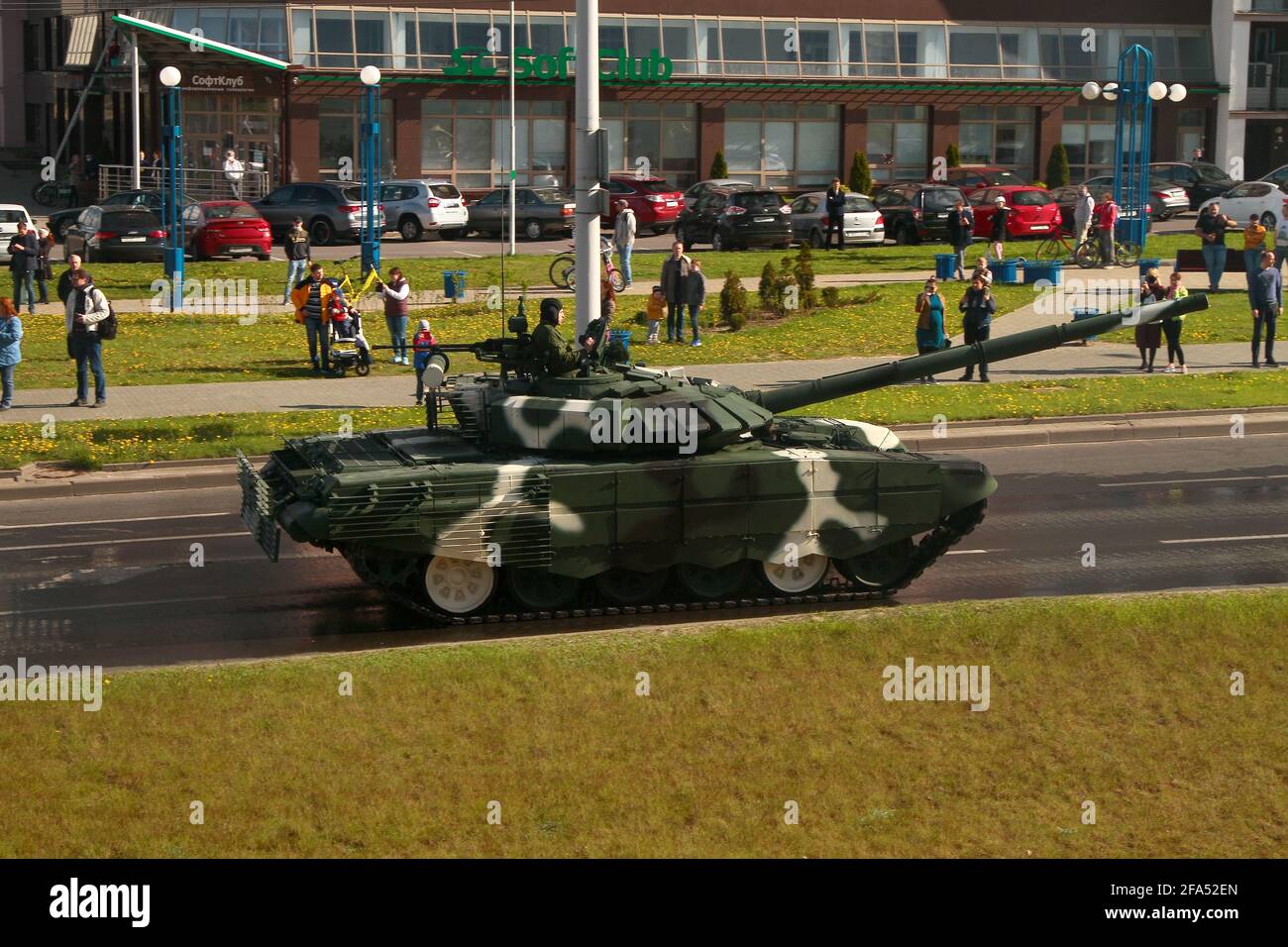 MINSK, BÉLARUS - 8 mai 2020 : préparation à la parade le jour de la victoire. Banque D'Images