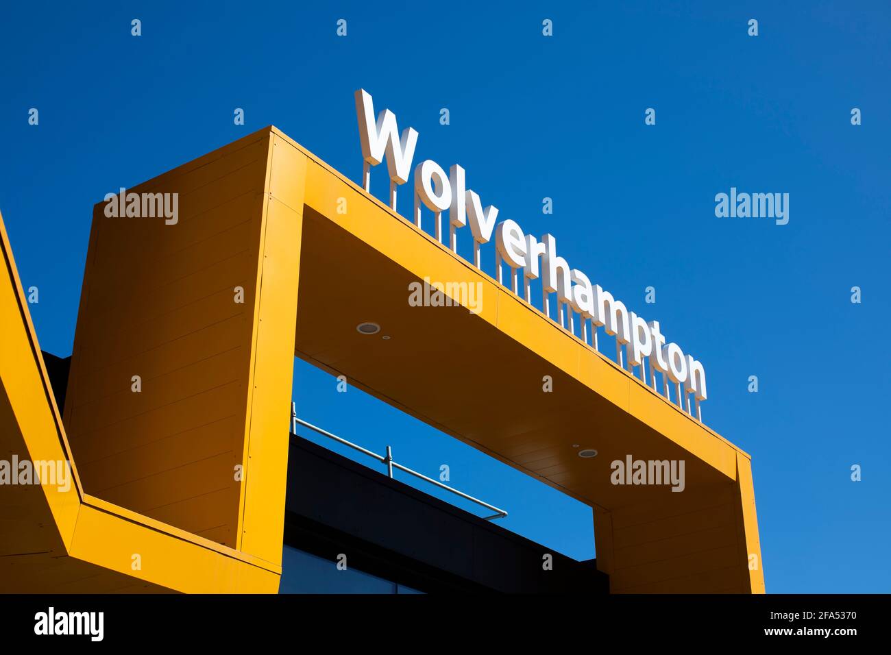La ville de Wolverhampton dans les West Midlands montrant le nouveau bâtiment de la gare Banque D'Images