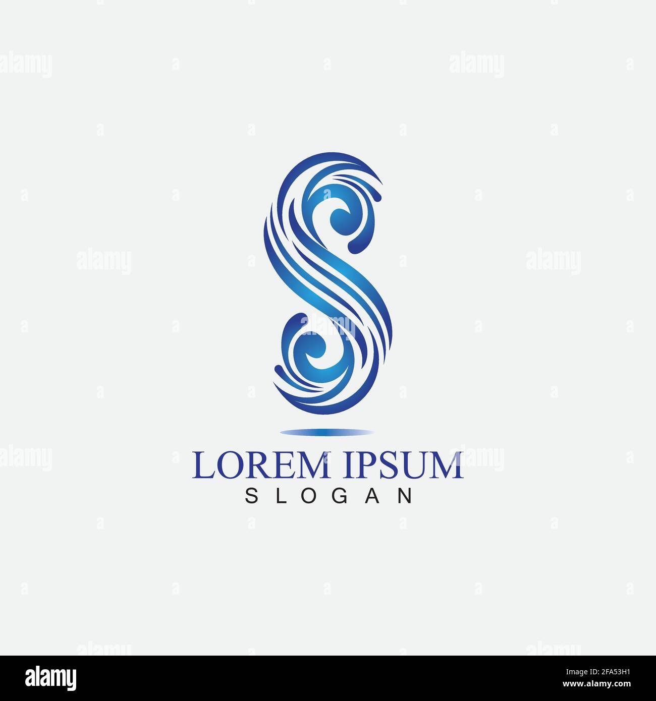 Modèle de conception du logo de la lettre S Water Splash Illustration de Vecteur