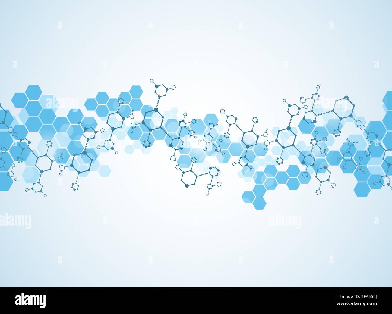 Résumé fond substance médicale et des molécules. Illustration de Vecteur