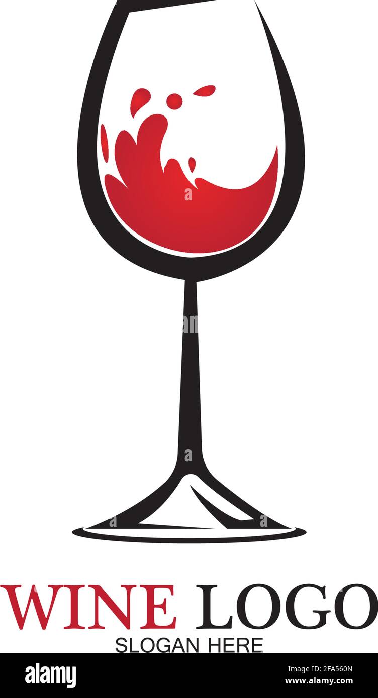 Modèle de conception de logo de vin.illustration vectorielle de vecteur d'icône Illustration de Vecteur