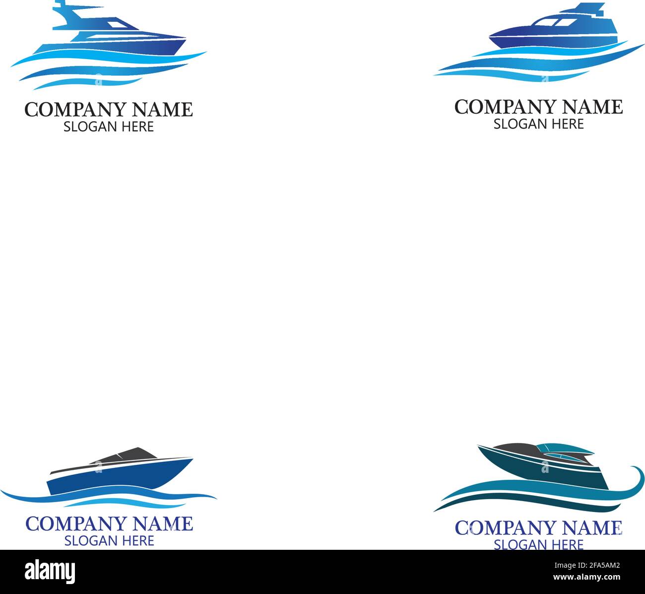 Logo Speed Boat, ensemble de collection de logos, design concept, symbole, icône Illustration de Vecteur