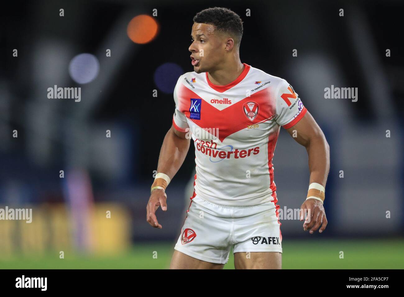 Regan Grace (5) de St Helens pendant le match Banque D'Images