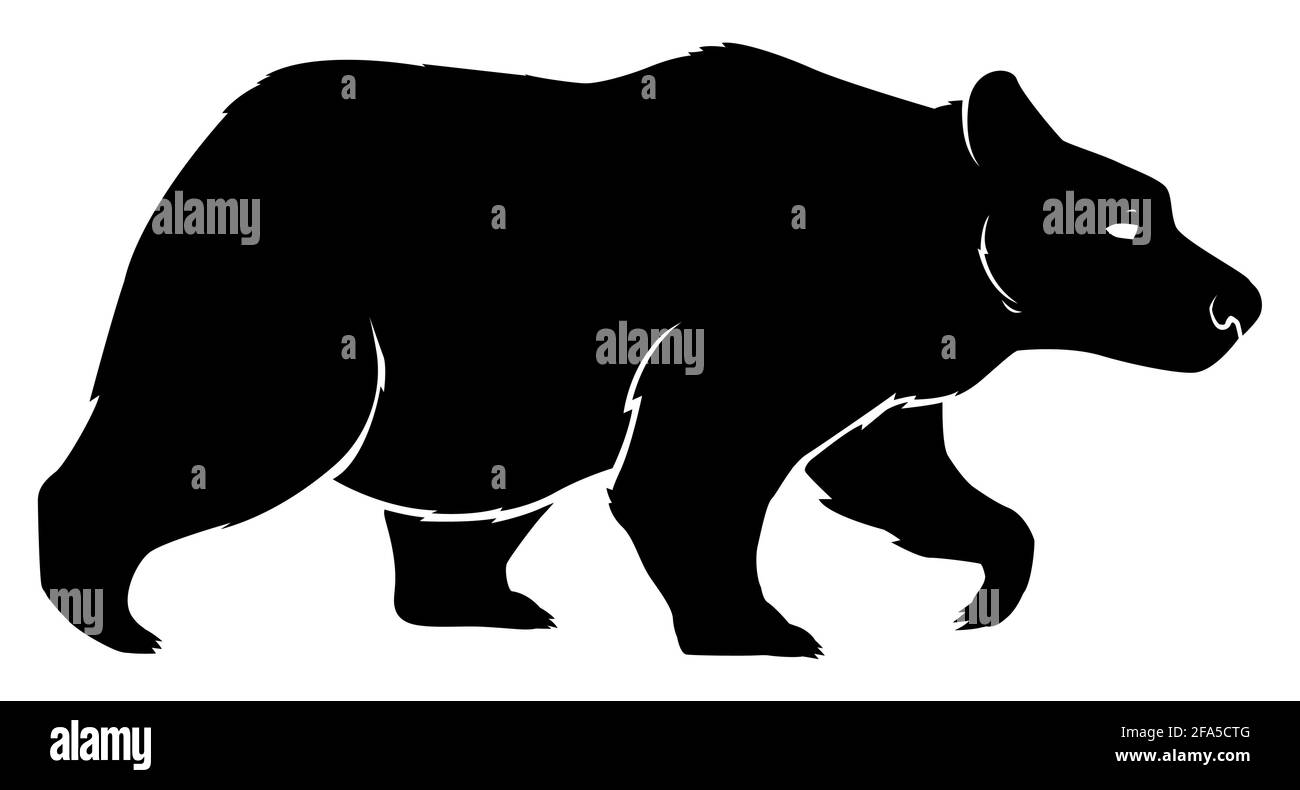 Symbole Noir ours Illustration de Vecteur