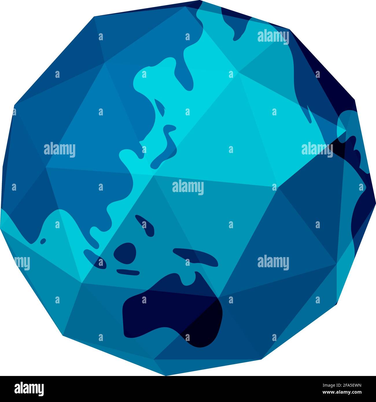Illustration vectorielle de la terre polygonisée ( globe ) Illustration de Vecteur