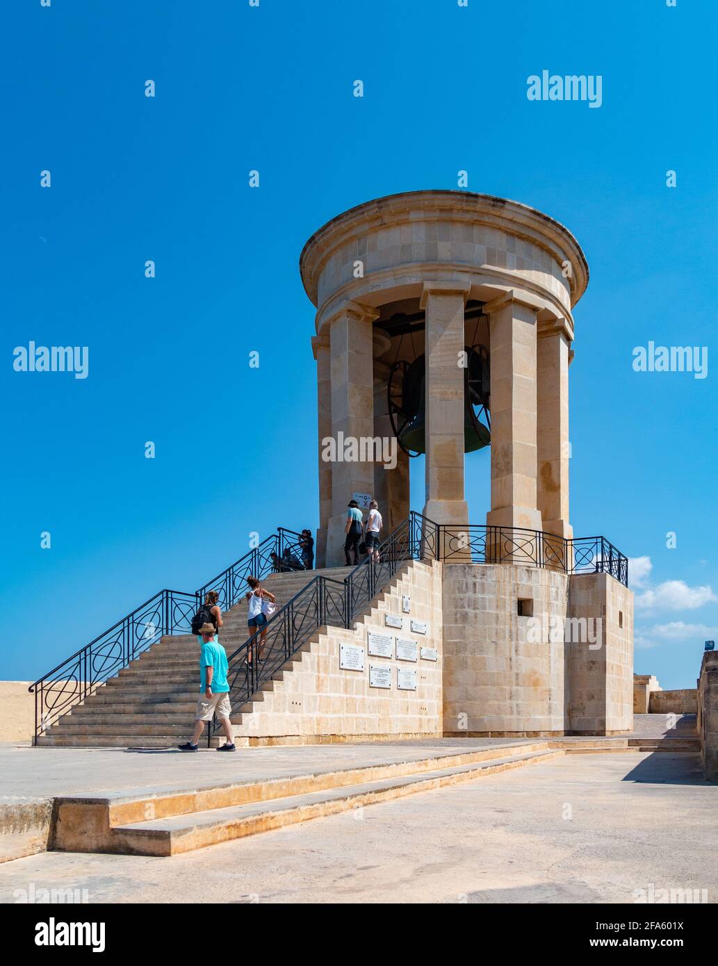 Une photo du Mémorial de guerre de Siege Bell (Valette). Banque D'Images