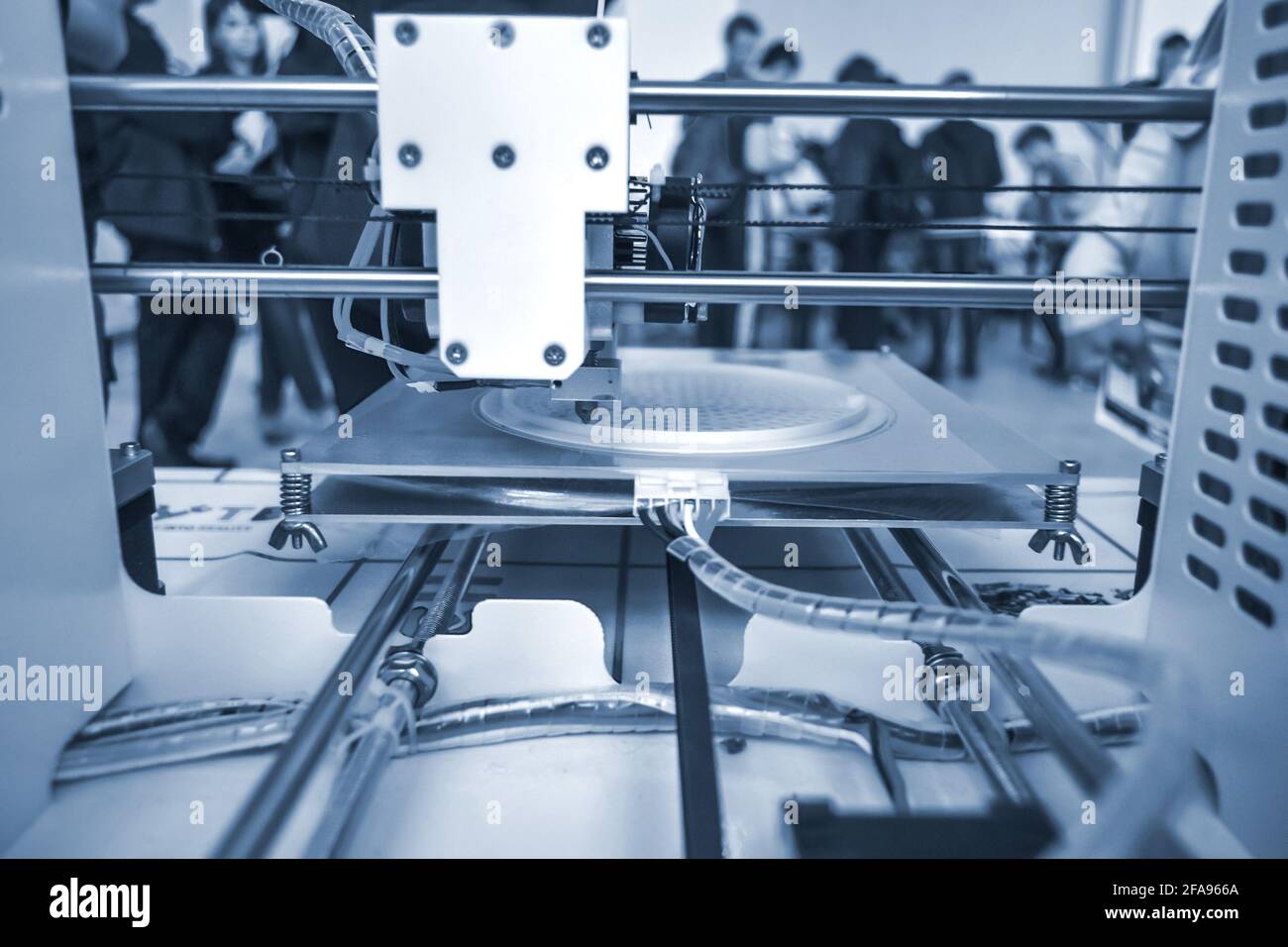 Processus de travail de l'imprimante 3D et de création d'une imprimante en trois dimensions objet Banque D'Images