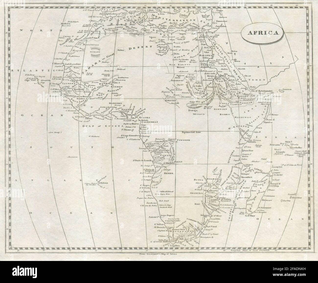 Africa by Arrowsmith & Lewis 1812 carte ancienne d'époque plan graphique Banque D'Images Africa by Arrowsmith & Lewis 1812 carte ancienne d'époque plan graphique Banque D'Images