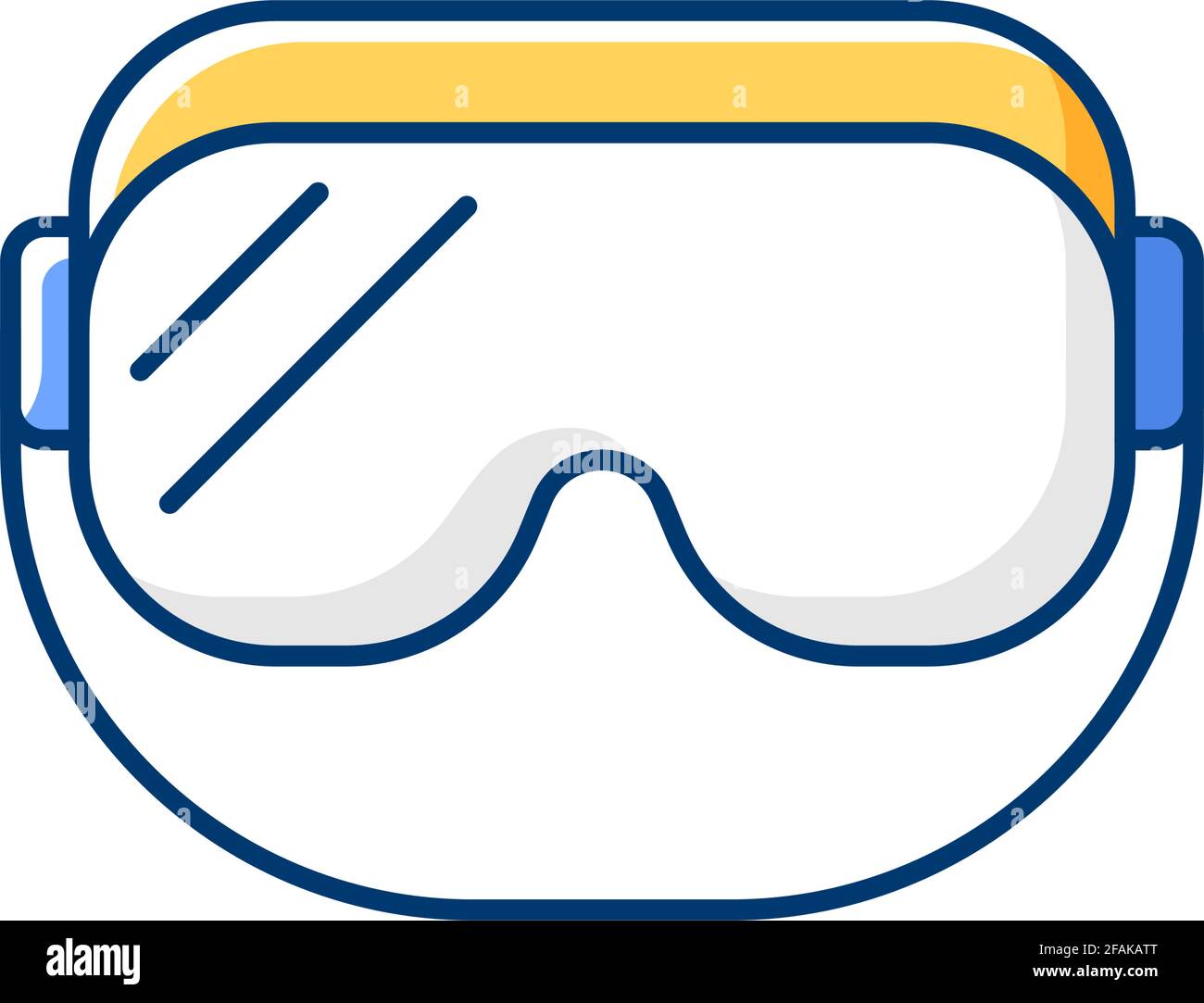 Icône de couleur RVB pour lunettes de protection médicale Illustration de Vecteur