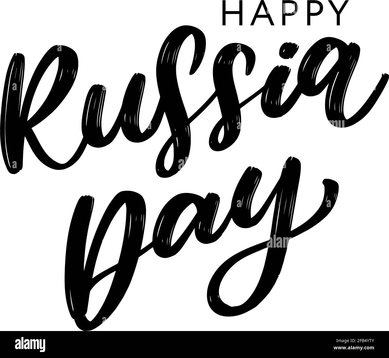 Jour de la Russie, le 12 juin. Illustration vectorielle. Drapeau en forme de coeur à partir de taches d'encre blanche, bleue et rouge. Super carte cadeau de vacances. Lettrage a Illustration de Vecteur