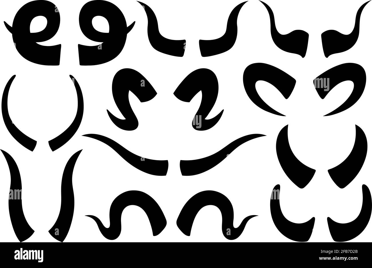Illustration de différentes cornes d'animaux isolées sur blanc Illustration de Vecteur Illustration de différentes cornes d'animaux isolées sur blanc Illustration de Vecteur