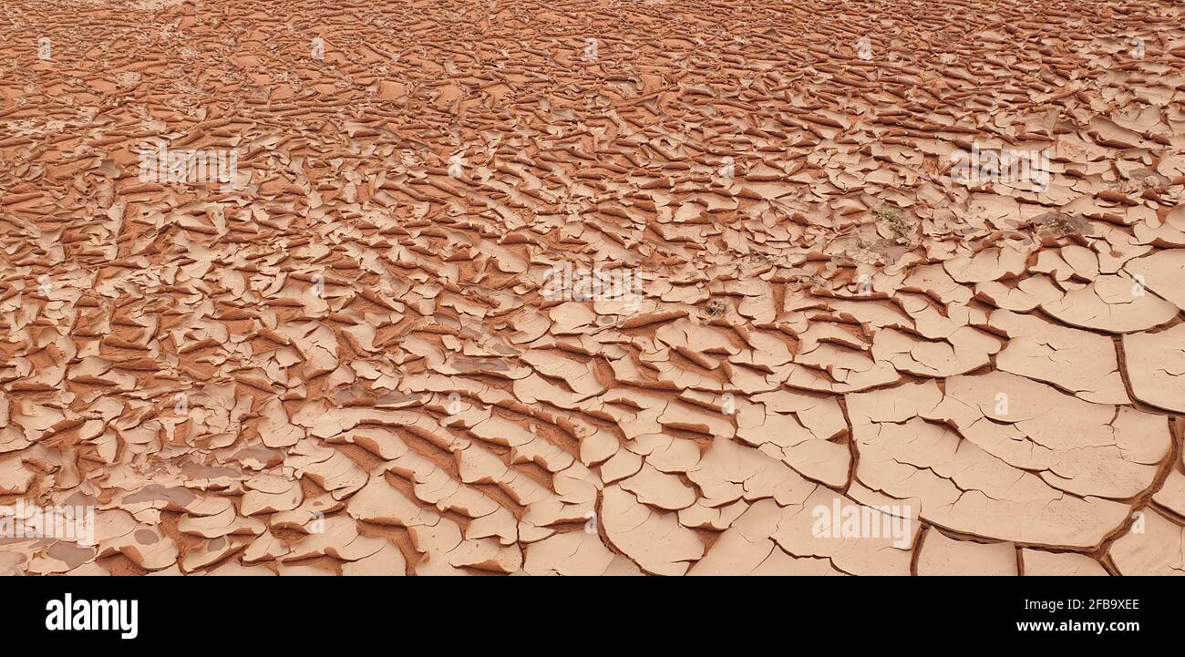 Texture de sable et arrière-plan du désert, mise au point sélectionnée Banque D'Images