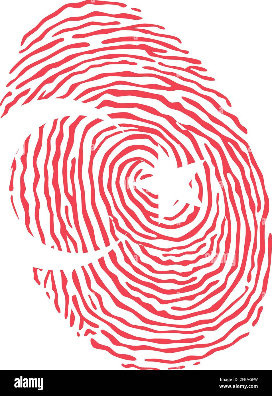 Vecteur d'empreinte digitale coloré avec le drapeau national de la Turquie Illustration de Vecteur