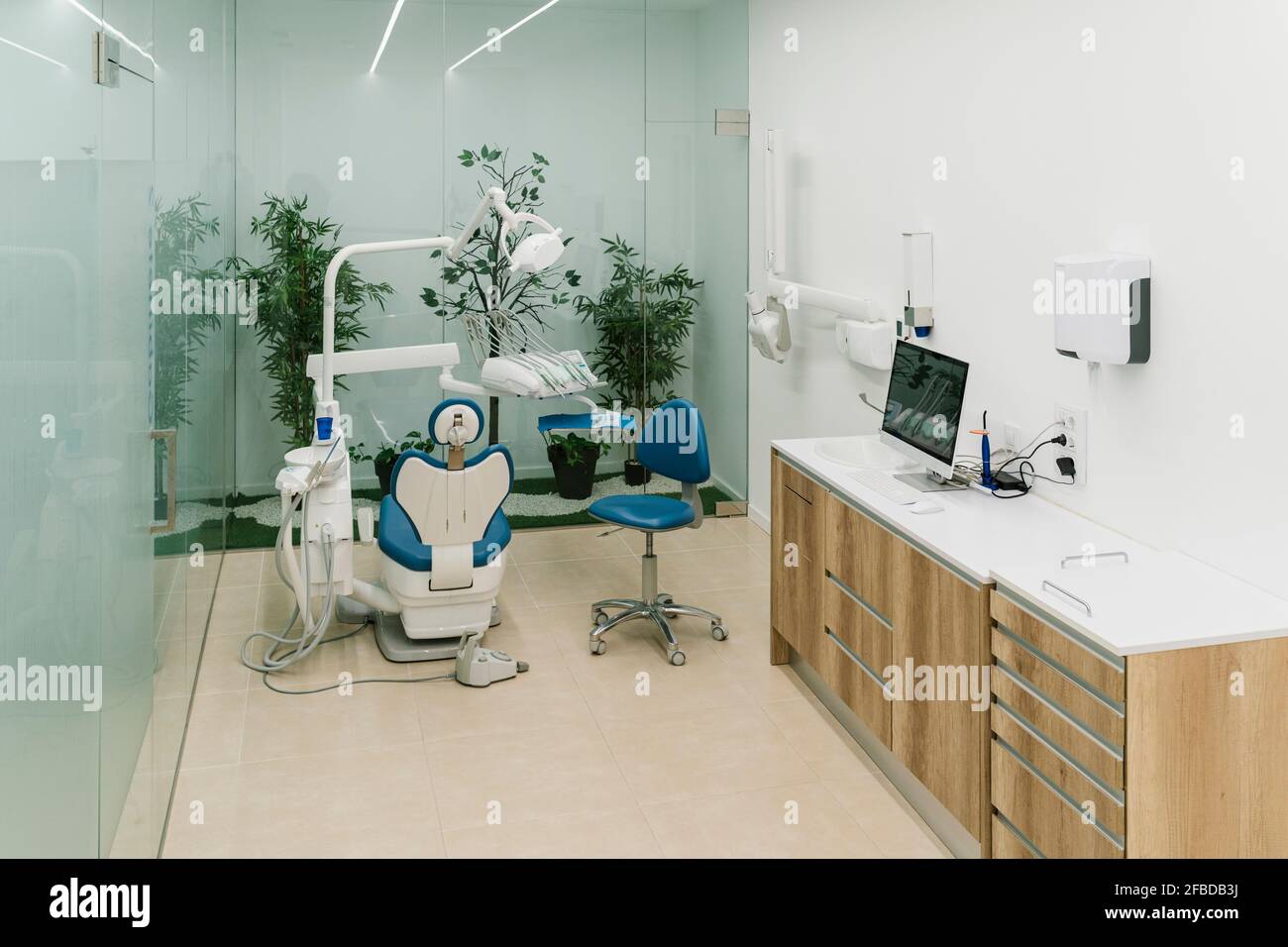 Salle d'examen médical de la clinique dentaire Banque D'Images