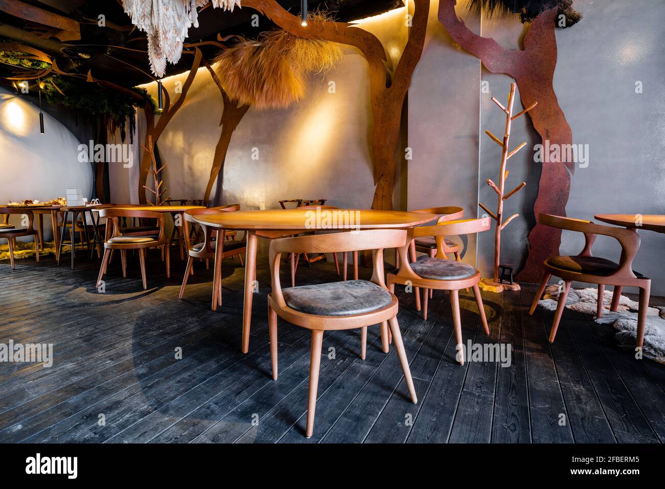 Intérieur moderne du restaurant Banque D'Images