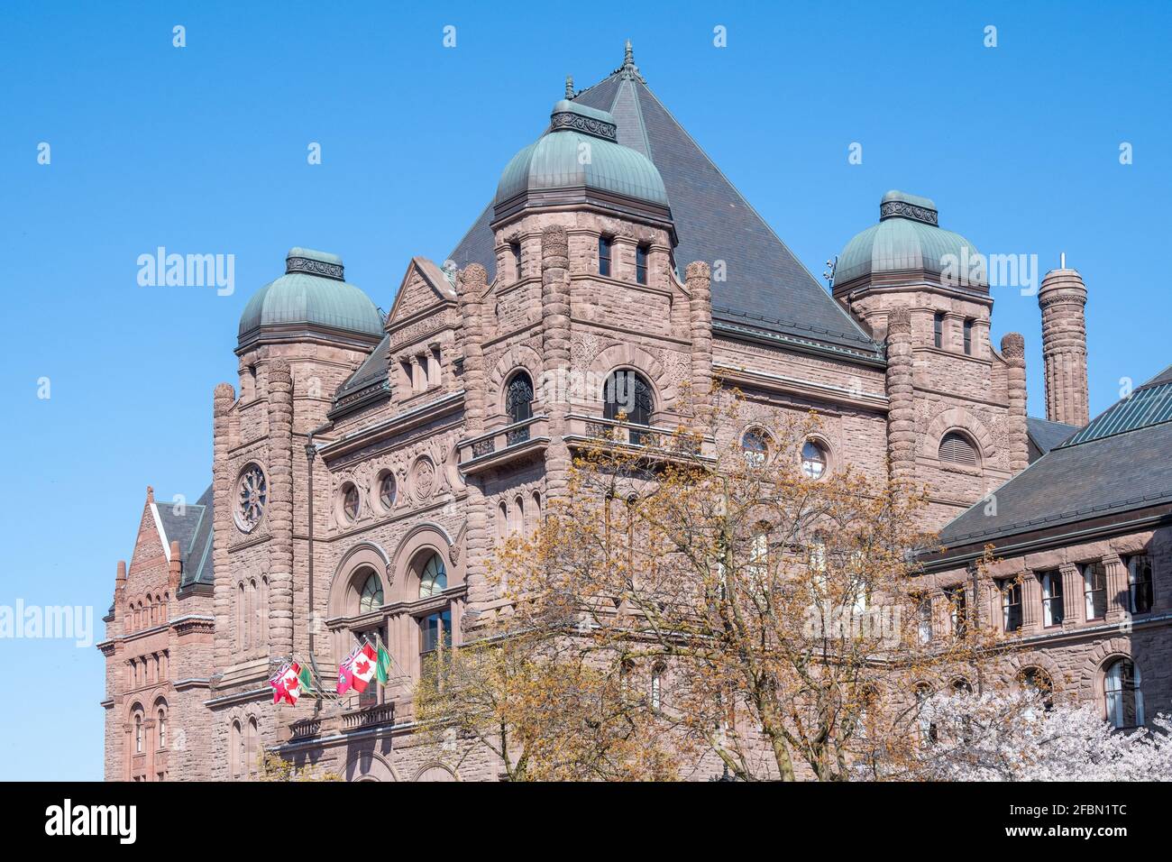 Queen's Park Government Building, siège de l'Assemblée législative provinciale de la province de l'Ontario, Canada Banque D'Images