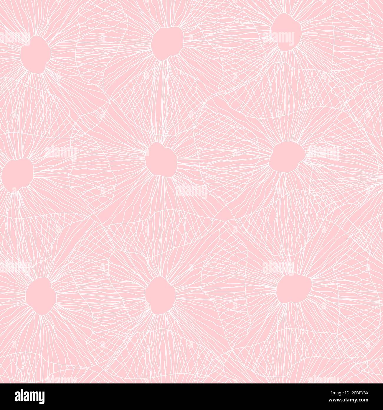 contour fleurs vectorisé sans couture motif floral transparent Banque D'Images