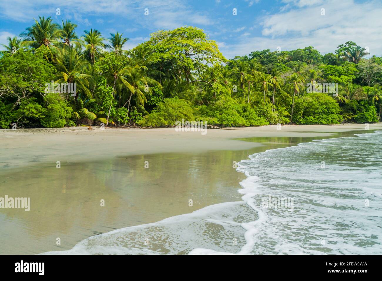 Plage dans le parc national Manuel Antonio, Costa Rica Banque D'Images