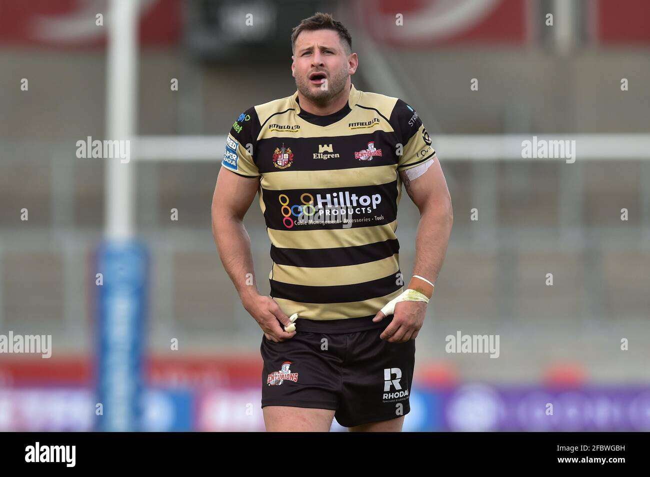 Eccles, Royaume-Uni. 23 avril 2021. Alex Gerrard (15) de Leigh Centurion pendant le match à Eccles, Royaume-Uni, le 4/23/2021. (Photo de Richard long/News Images/Sipa USA) crédit: SIPA USA/Alay Live News Banque D'Images