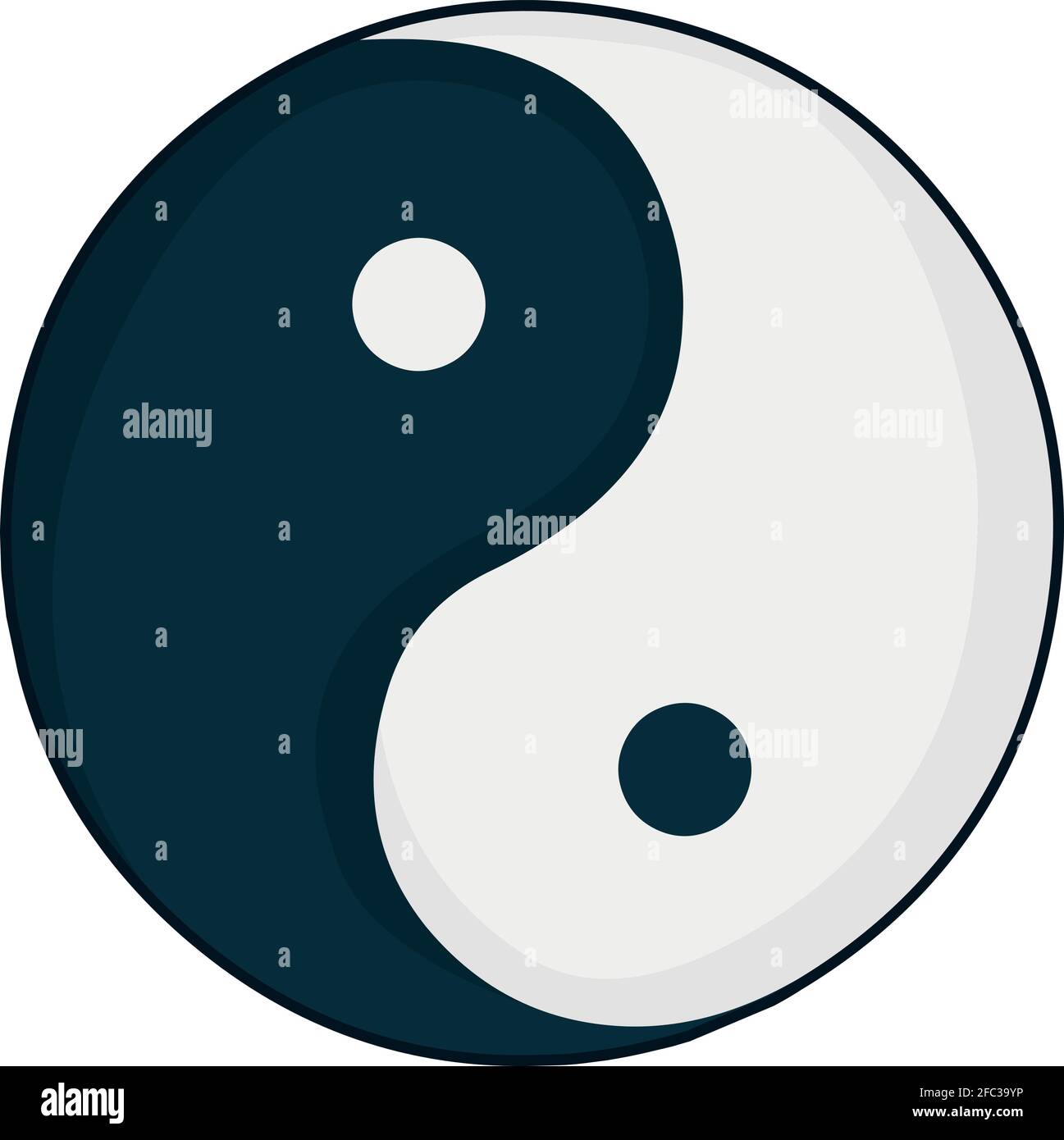 Illustration vectorielle du symbole yin yang Illustration de Vecteur