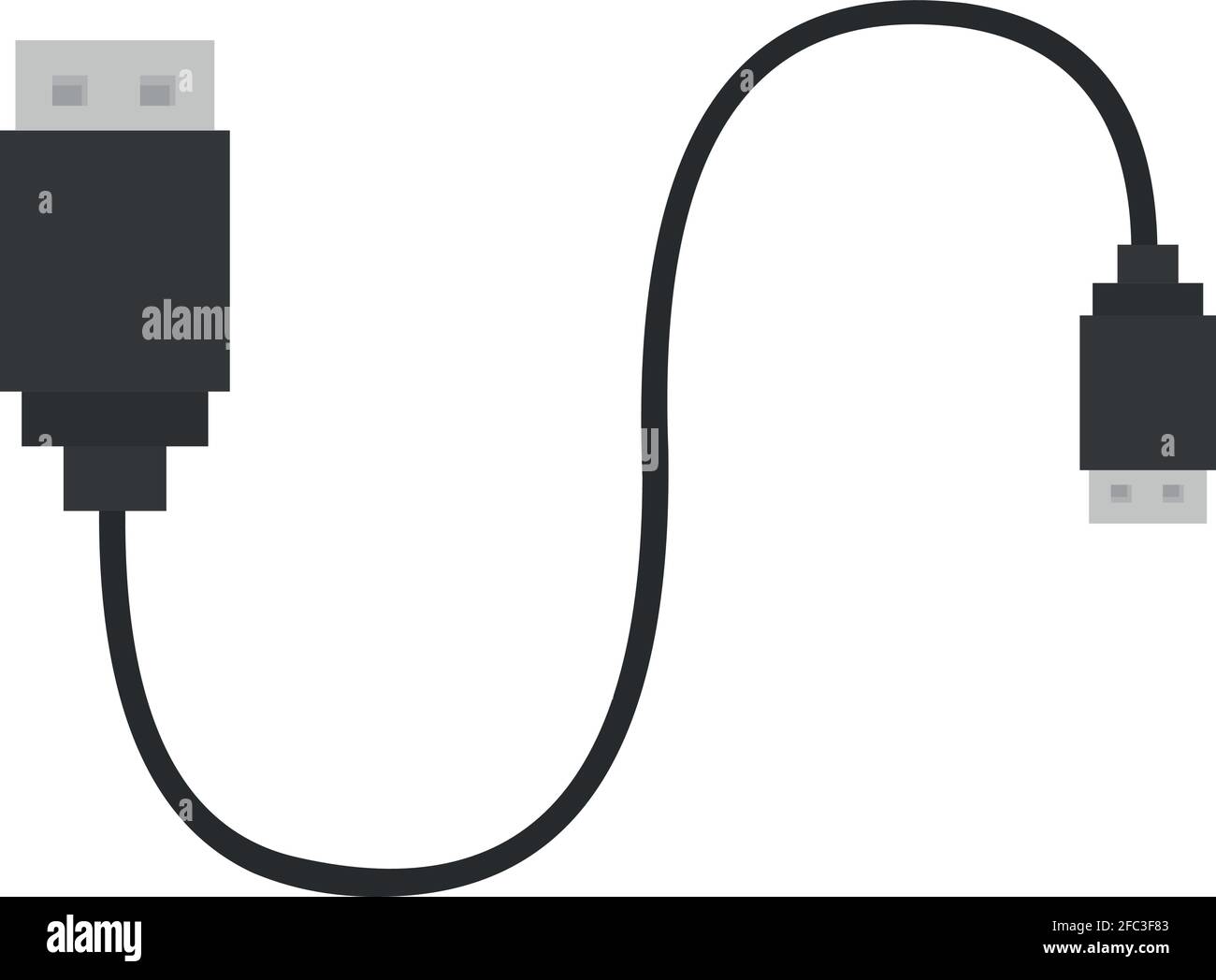 Illustration d'émoticône vectoriel d'un câble usb Illustration de Vecteur