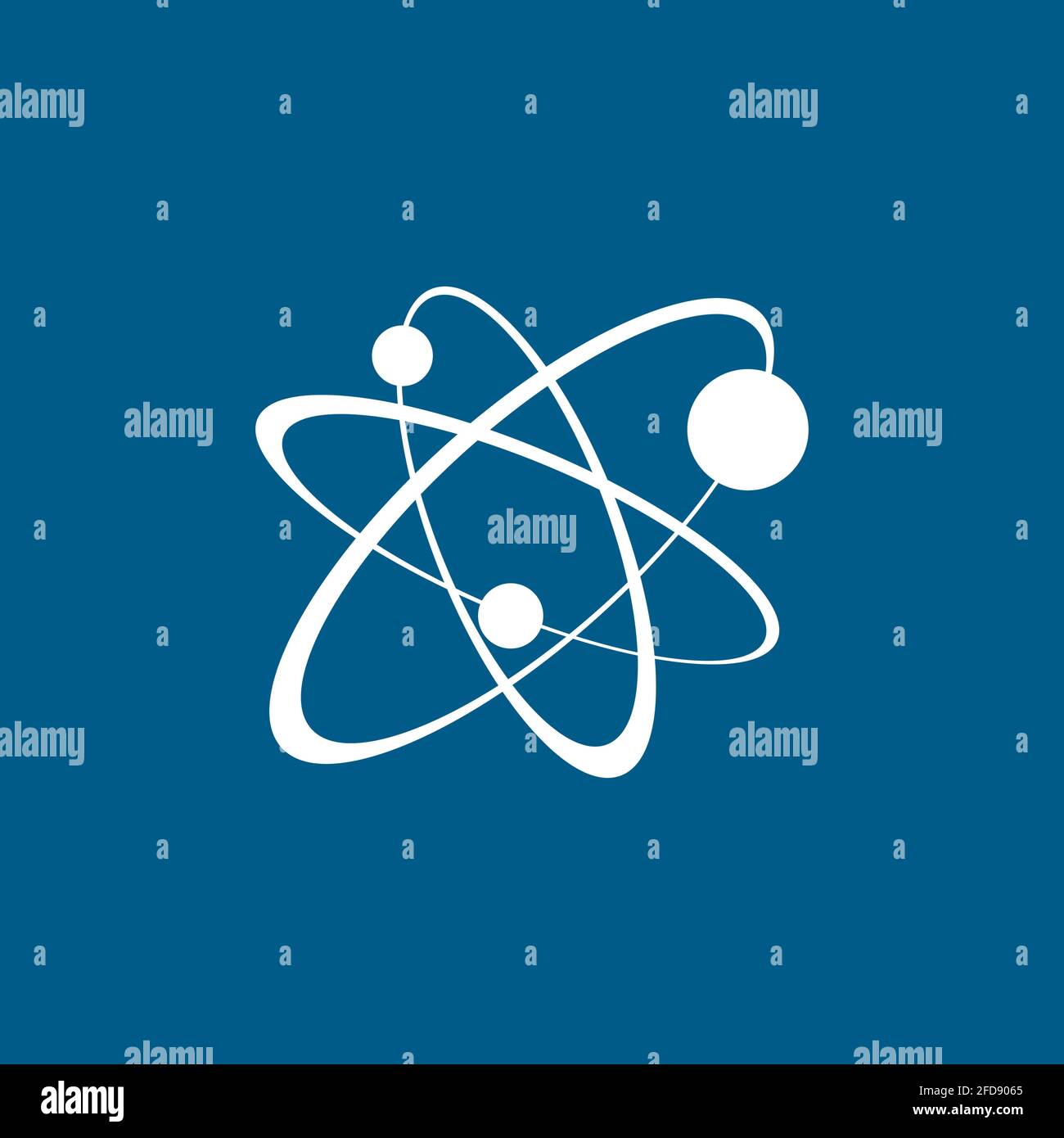 Icône Galaxy sur fond bleu. Illustration du vecteur de style plat bleu. Illustration de Vecteur