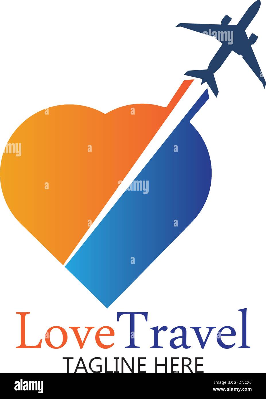 Modèle de conception de l'icône vecteur du logo Love Travel Illustration de Vecteur