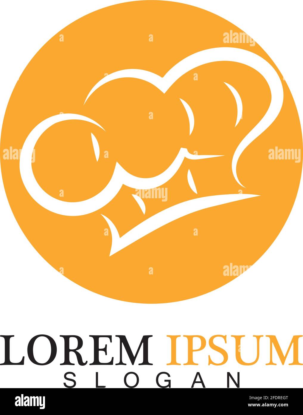 modèle de dessin vectoriel du logo chapeau de chef Illustration de Vecteur