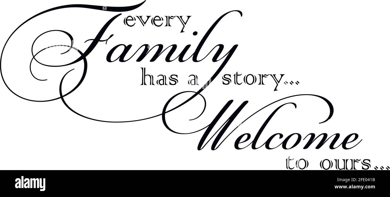 Témoignages de famille, dossiers de famille - Citations de famille, panneau de famille, décor de maison Illustration de Vecteur