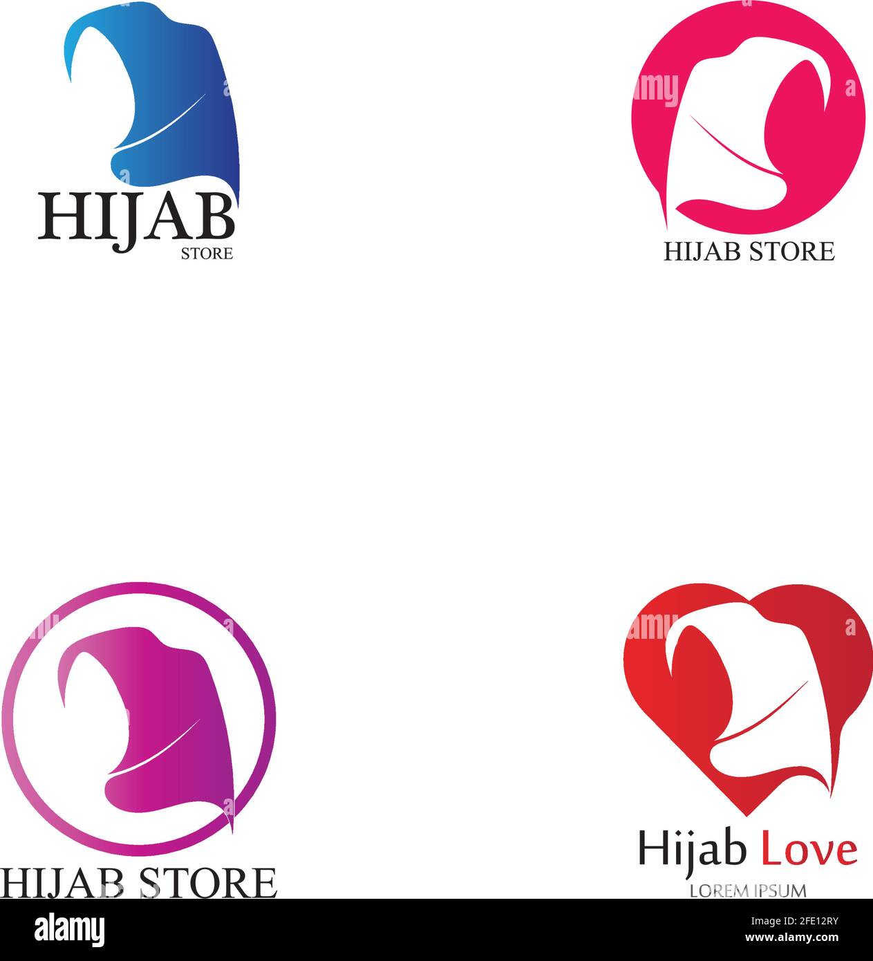 muslimah hijab logo modèle vecteur illustration design-vecteur Illustration de Vecteur