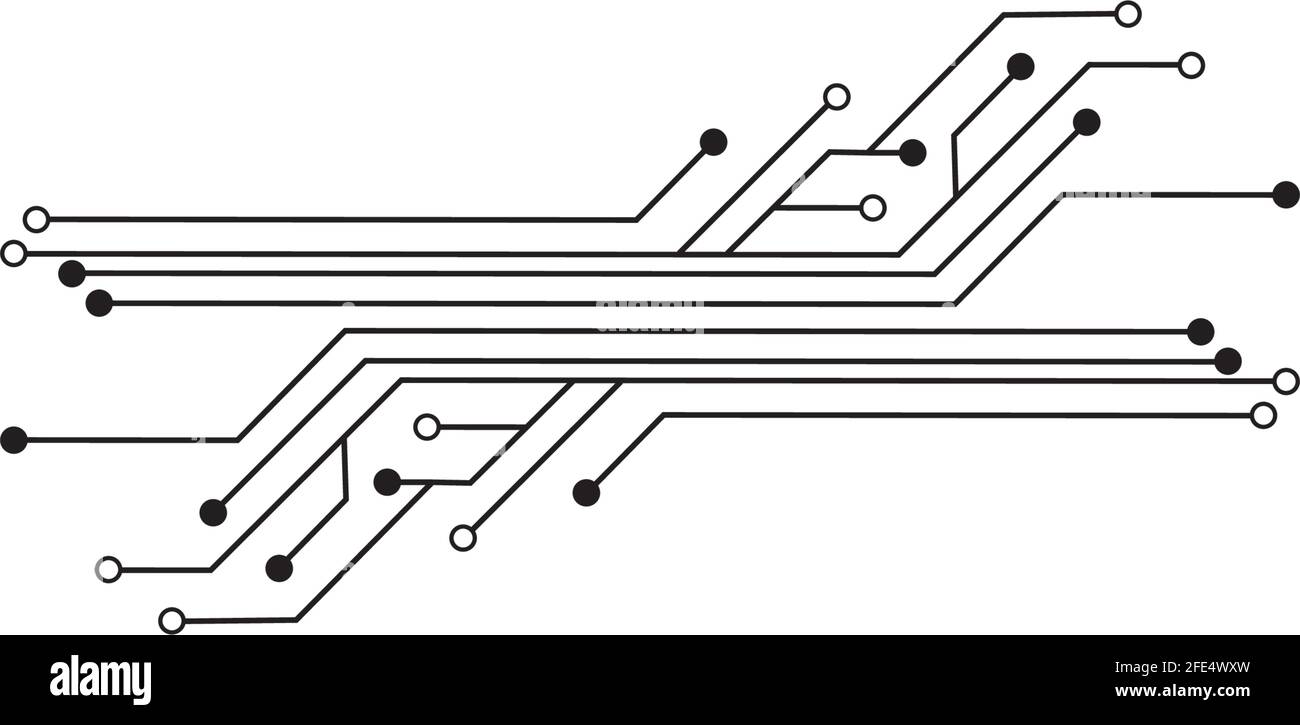 Logo vector illustration modèle Circuit design icône Illustration de Vecteur