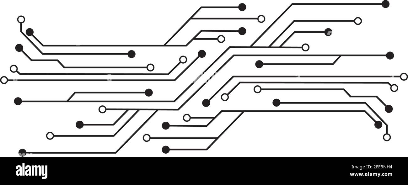 Logo vector illustration modèle Circuit design icône Illustration de Vecteur