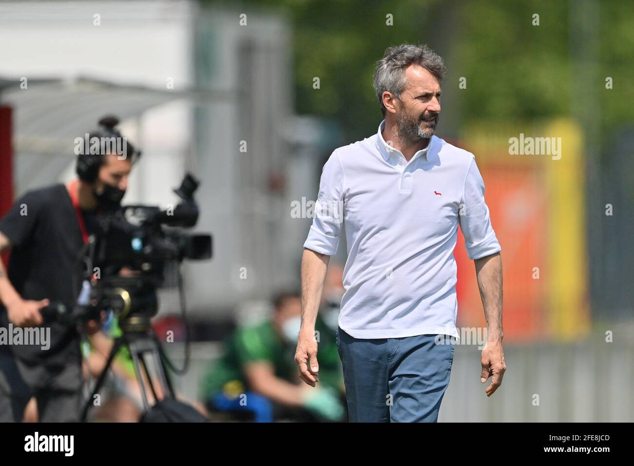 Mialn, Italie. 24 avril 2021. Pendant le match de deuxième jambe des demi-finales de la coupe italienne entre l'AC Milan et le FC Internazionale au centre sportif de Vismara (Milan), Italie crédit: SPP Sport Press photo. /Alamy Live News Banque D'Images