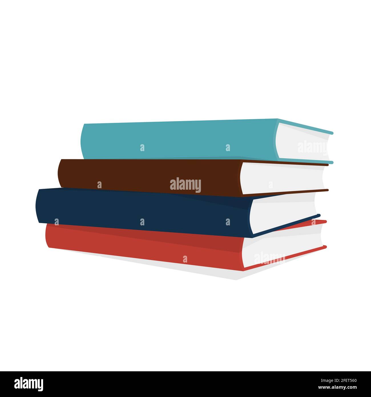 Pile de livres de couleurs. Illustration vectorielle. Pile de livres dans un style plat. Concept d'éducation Illustration de Vecteur