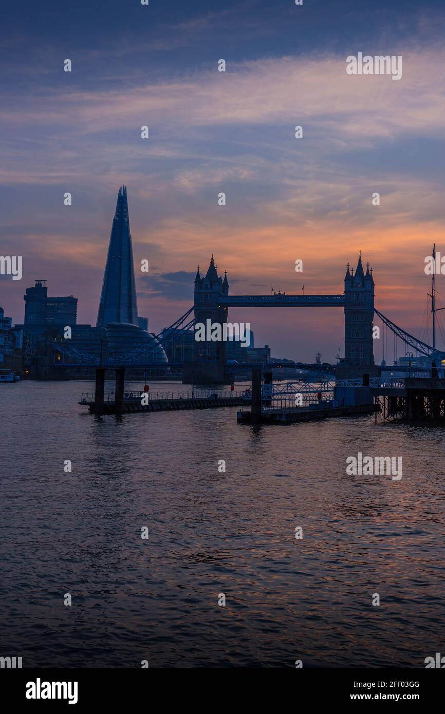 Tower Bridge Sunset, Londres Banque D'Images
