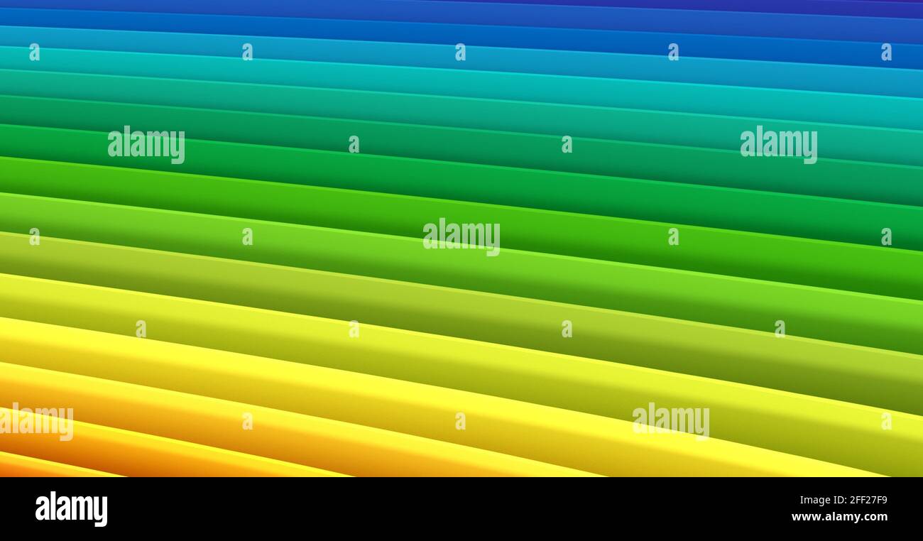 Feuilles de plastique colorées de différentes couleurs, motif de papier arc-en-ciel 3D Banque D'Images