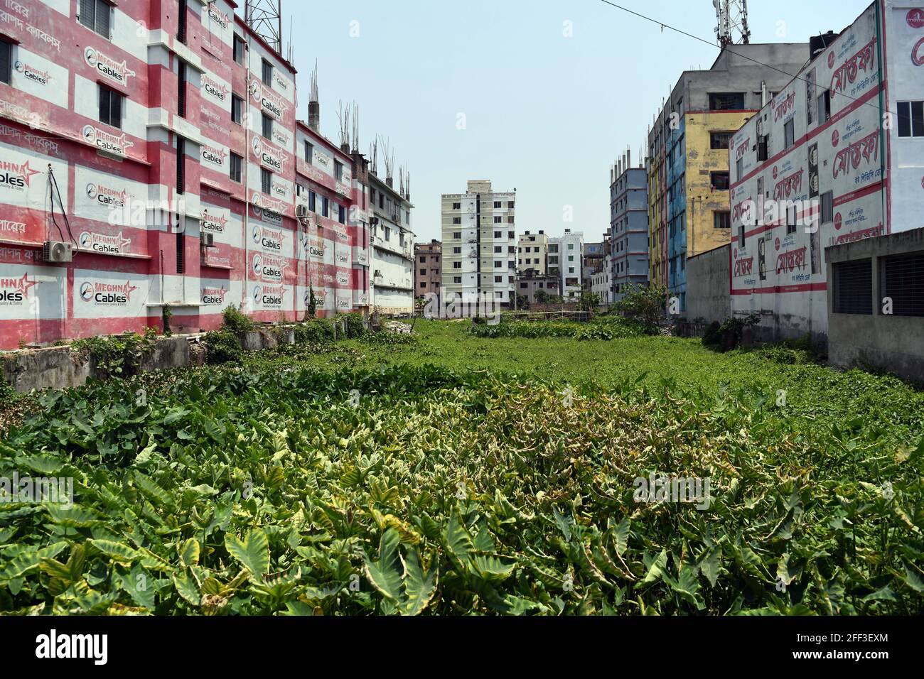 Dhaka, Bangladesh. 24 avril 2021. Une vue générale du site à l'occasion du huitième anniversaire de la catastrophe du bâtiment Rana Plaza à Savar.l'une des catastrophes d'usine les plus dévastatrices au monde, Rana Plaza, un bâtiment de huit étages s'est effondré en raison de défaillances structurelles et a conduit à la surveillance de la sécurité internationale au Bangladesh, les militants avertissent de « graves conséquences » si une telle supervision est abandonnée. Crédit : SOPA Images Limited/Alamy Live News Banque D'Images