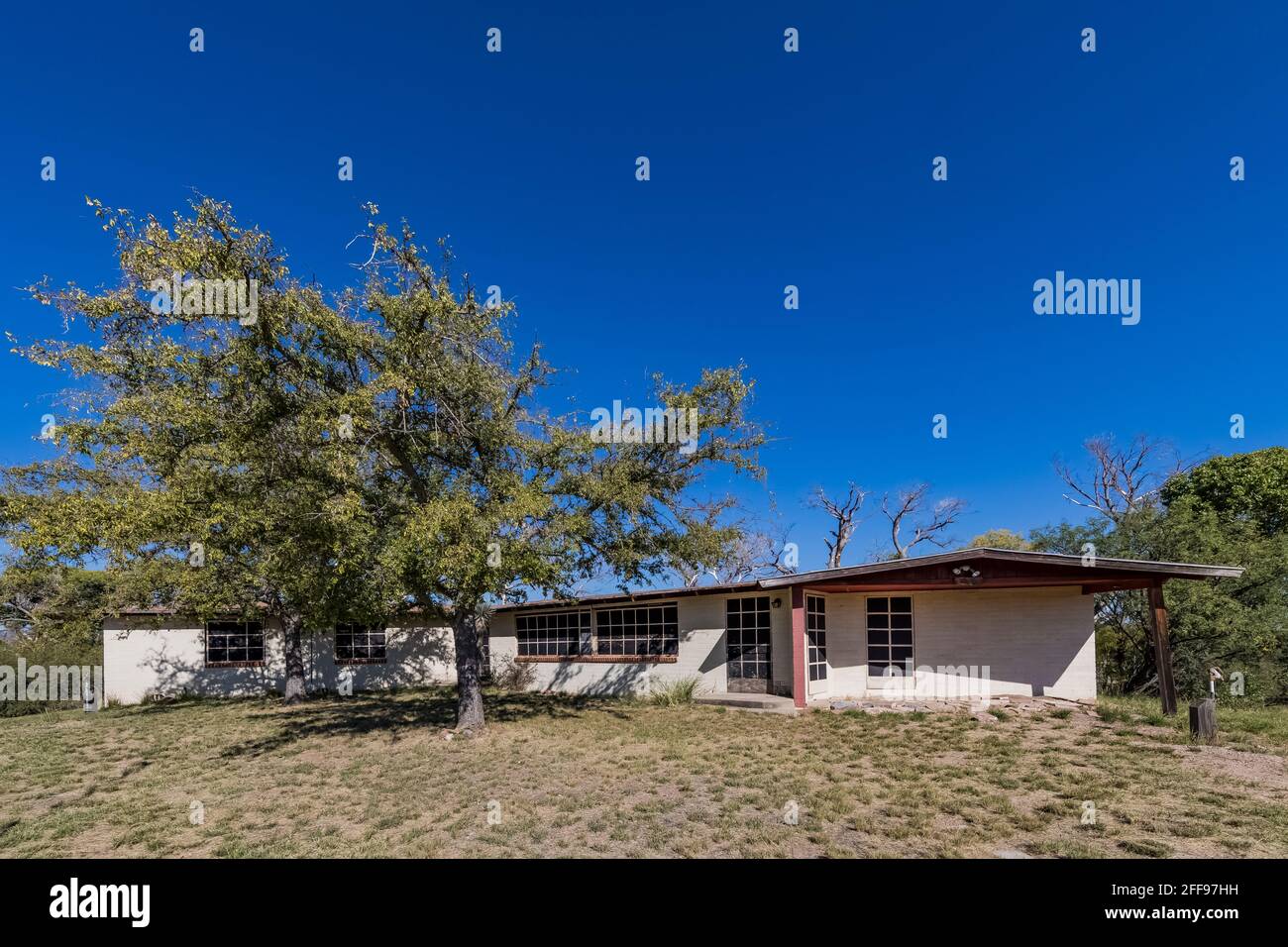Nouvelle maison de ranch à Empire Ranch et zone de conservation nationale de Las Cienegas en Arizona, Etats-Unis Banque D'Images