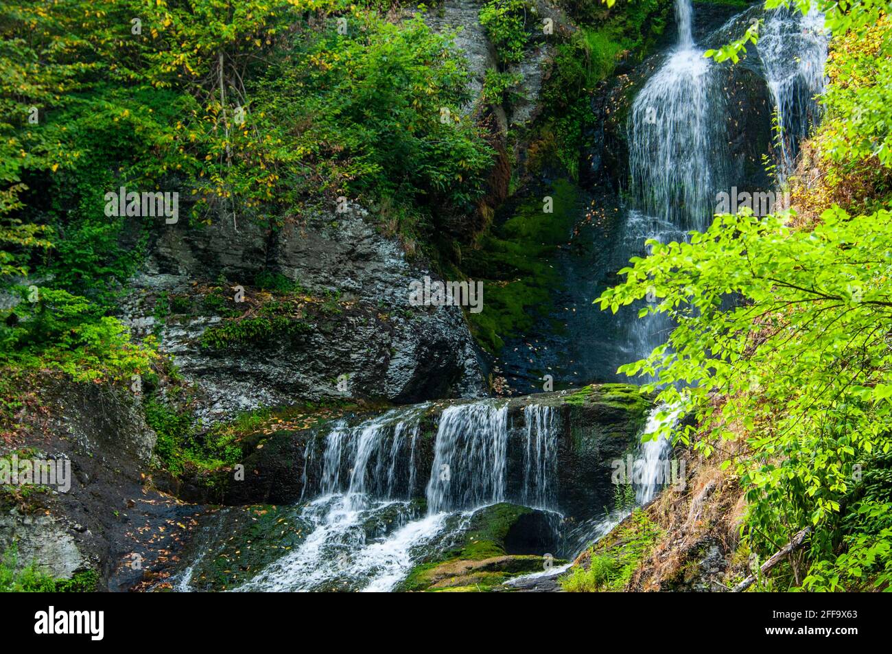 Les cascades sont fascinantes et offrent sérénité et calme. Banque D'Images