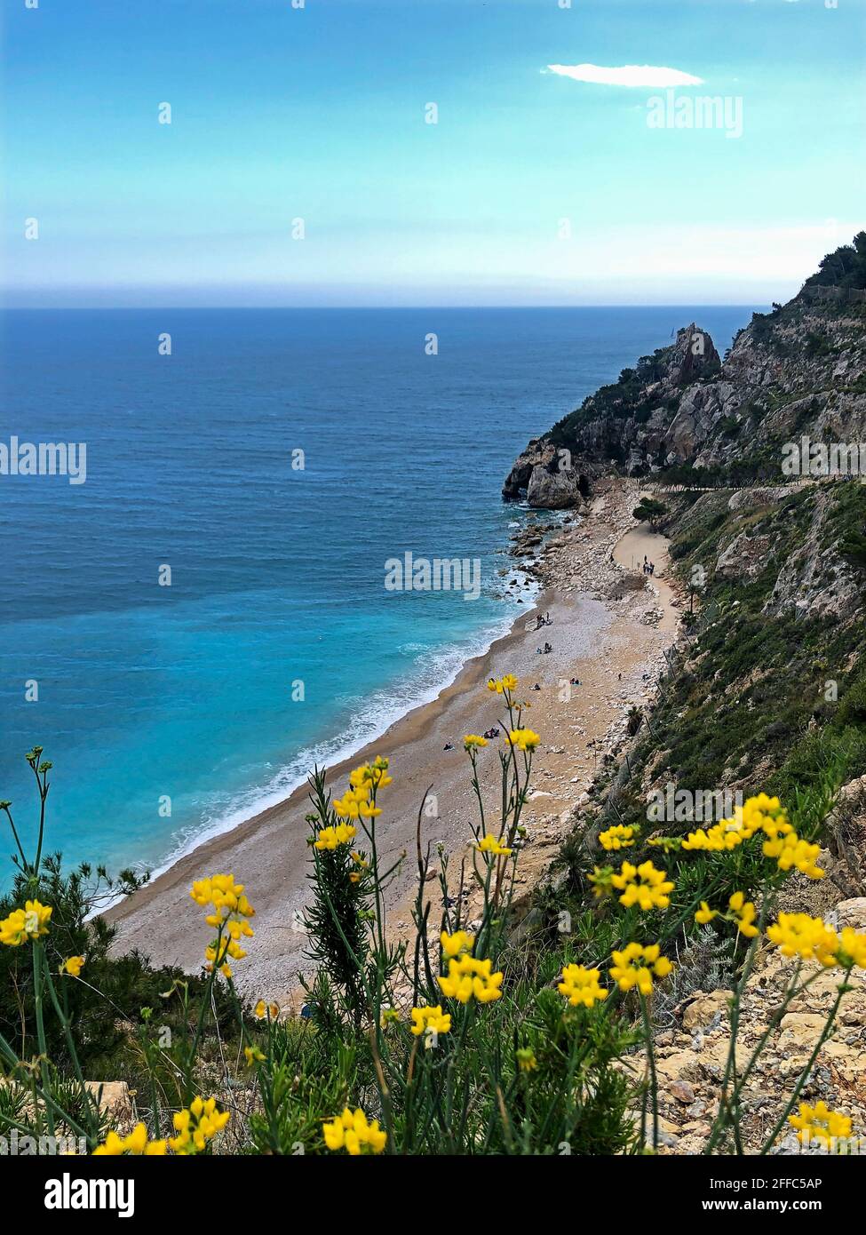 Ruisseau du Moraig à Benitatxell, province d'Alicante en Espagne. Banque D'Images