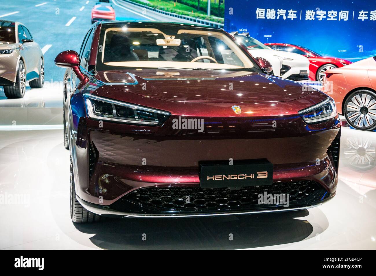 Hengchi 3 en exposition au salon de l'auto de Shanghai 2021, en Chine. Banque D'Images